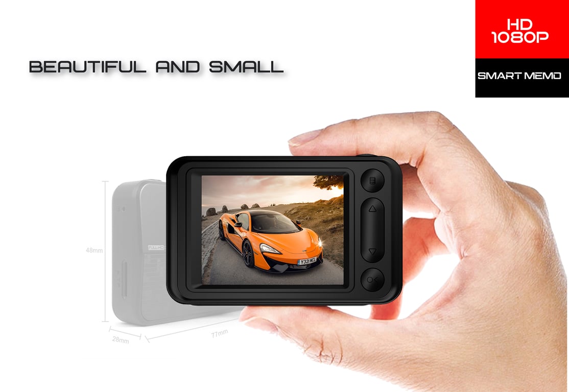 Dash Cam Smart Memo 3.0 con pantalla en color y accesorio