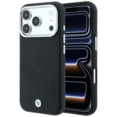 Étui BMW Sign Inclined Deboss pour iPhone 18 Pro Max / 17 Pro Max, noir