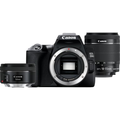 Canon EOS 250D Juego de cámara SLR 24,1 MP CMOS 6000 x 4000 Pixeles Negro
