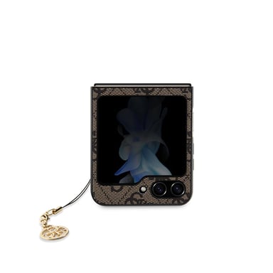 Guess Funda para Samsung Galaxy Z Flip 5 Edition 4G con colgante Marrón