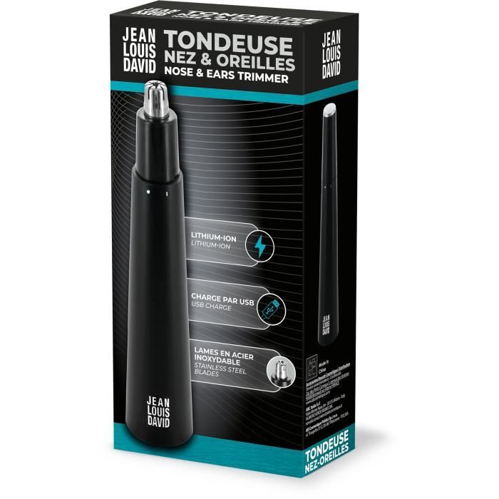 Tondeuse nez oreilles Jean Louis David Lames en acier inoxydable Batterie Lithium Ion Waterproof IPX7 - vue 8