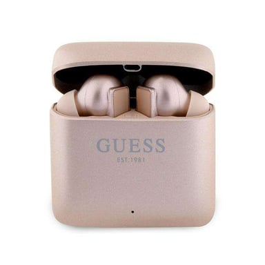 Casque sans fil TWS Guess Printed Logo rose-or