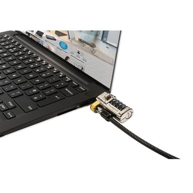 DELL 461-AAEU cable de seguridad Negro, Acero inoxidable 1,8 m