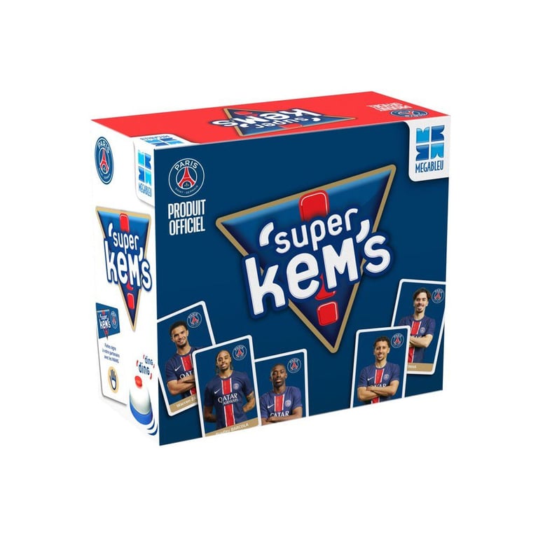 Jeu de Cartes Megableu 678353 – Super Kem's PSG, 4 Joueurs, Dès 6 Ans