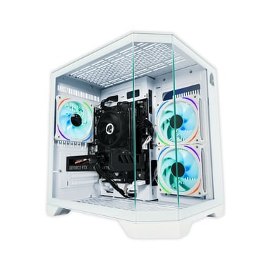 PC Gaming Nitropc Avanzado Silver - AMD Ryzen 5 5500, RTX 3050 6GB, RAM 16GB, M.2 1TB, Windows 11, WiFi, Blanco