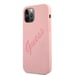Custodia rigida Guess Script Vintage Cover protettiva per GUHCP12LLSVSPI iPhone 12 Pro Max 6,7' Rosa