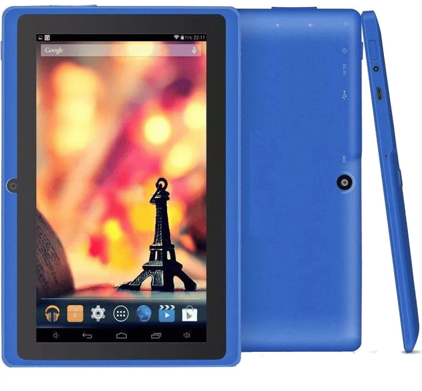 Tablette Tactile Android 4.4 Kitkat 7 Pouces Dual Core 8Go Dual Cam Flash Bleue Plastique YONIS