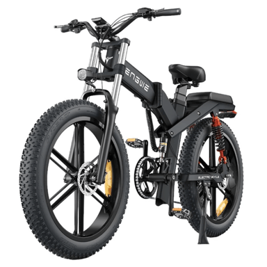 ENGWE X26 48V 29Ah Doppia batteria 1000W Bici elettrica pieghevole fuoristrada-Nero