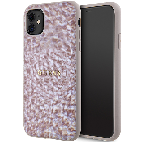 Guess Coque Saffiano MagSafe pour iPhone 11