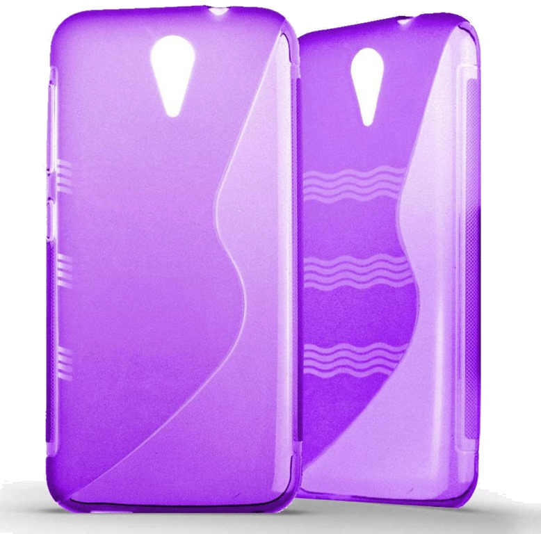 Coque silicone unie compatible Givré Violet HTC Desire 620