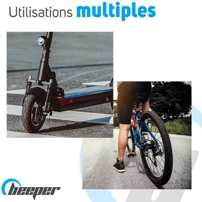 Candado para scooter y bicicleta - BEEPER - C'ble 60 cm - Código 4 cifras - Azul