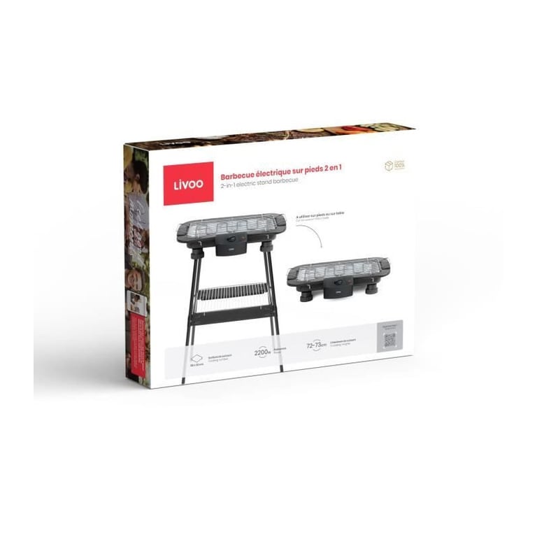 Barbecue électrique LIVOO DOM506 2 en 1 Thermostat ajustable - vue 3