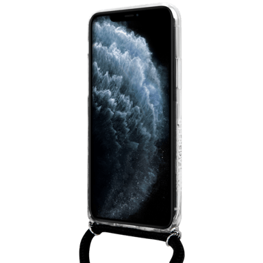 Karl Lagerfeld Hybrid Cover con tracolla a colori misti per Apple iPhone 11 Pro Max, nero