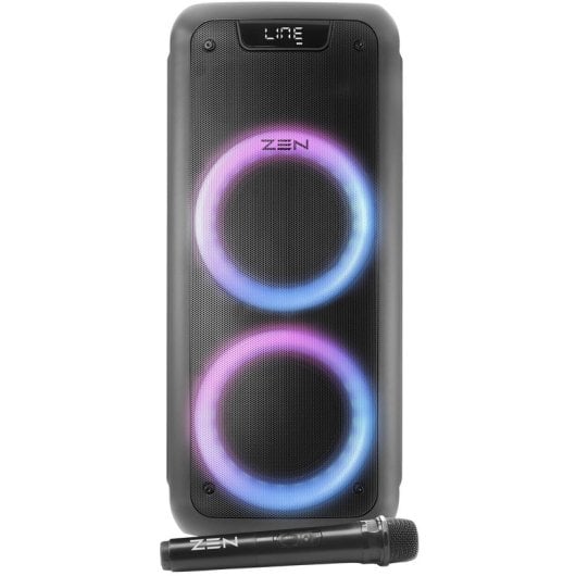 Enceinte Bluetooth Zen Phoenix 250W – Éclairage LED, Microphone Sans Fil