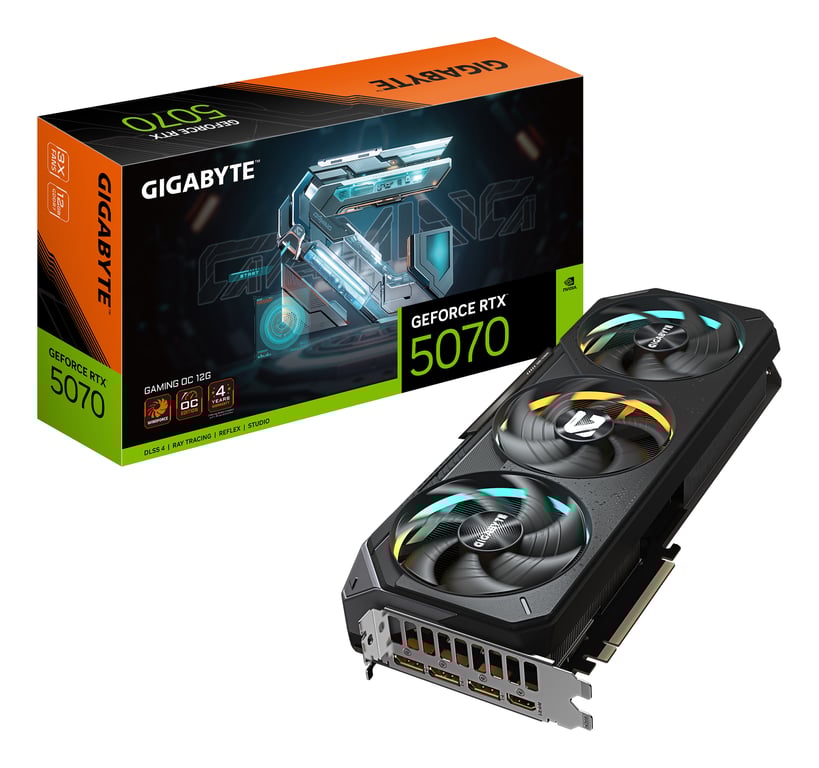 GIGABYTE GeForce RTX 5070 GAMING OC 12G Carte Graphique 12 Go GDDR7 192 bits PCI E 5.0 2625 MHz Core Clock 3 x DP 2. 1 x HDMI 2.1b NVIDIA DLSS 4 GV N5070GAMING OC 12GD Neuf