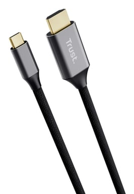 Trust 25630 changeur de genre de câble USB-C HDMI Noir, Argent
