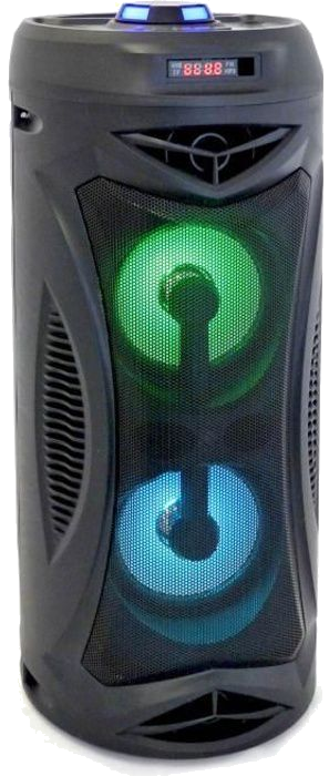 INOVALLEY KA02- Enceinte lumineuse Bluetooth 400W - Fonction Karaoké - 2 Haut-parleurs - Lumieres LE