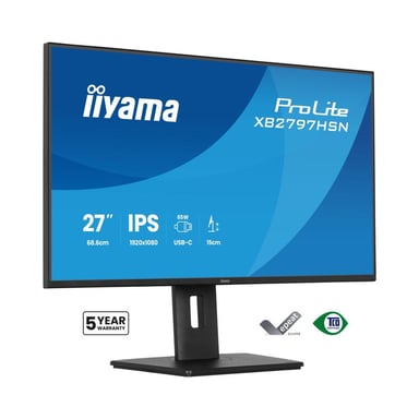 Moniteur bureau Iiyama ProLite XB2797HSN-B1 27'' IPS Full HD 100Hz USB-C RJ45 Noir