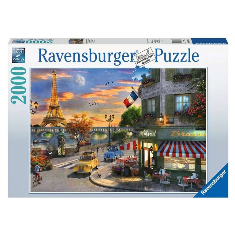 Puzzle 2000 pièces : Une soirée romantique à Paris Ravensburger France - vue 2