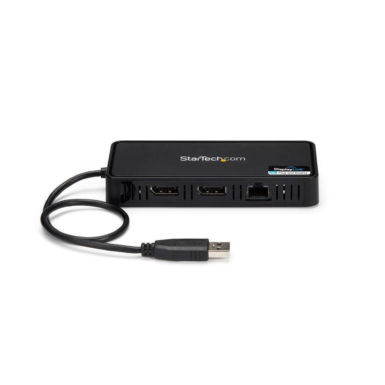 StarTech.com Mini Dock USB 3.0 Station d'Acceuil USB A Double Écran avec Vidéo DisplayPort 4K 60Hz & Gigabit Ethernet Câble 30 cm Adaptateur USB 3.1 Gen 1 Type A pour PC Portable Neuf - vue 2