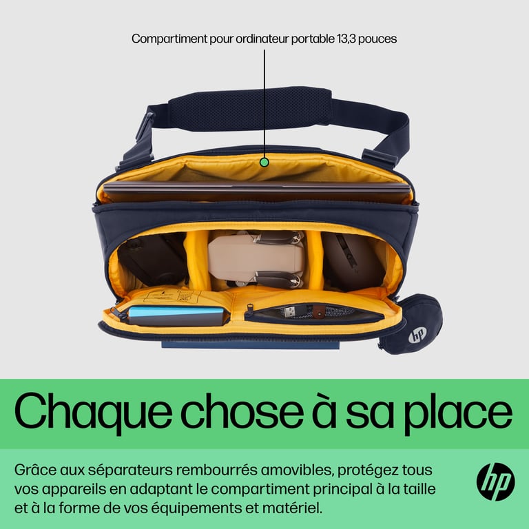Sac Mono Bretelle HP Creator 13,3 pouces (6M5S4AA) – Compartiment Accès Rapide - vue 2