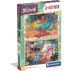 Clementoni Puzzle Enfant 2X60 Pièces Disney Stitch Walt Disney Fabriqué en Italie 24822 - vue 4