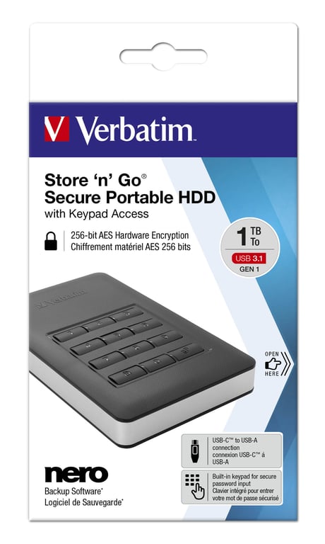 Verbatim Store'n'Go Disque Dur Externe 1000 Go Disques durs externes 1000 Go - vue 3