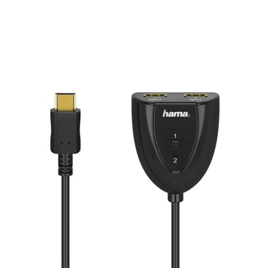 Conmutador HDMI 2 x 1, clavija macho HDMI - 2 clavijas hembra HDMI