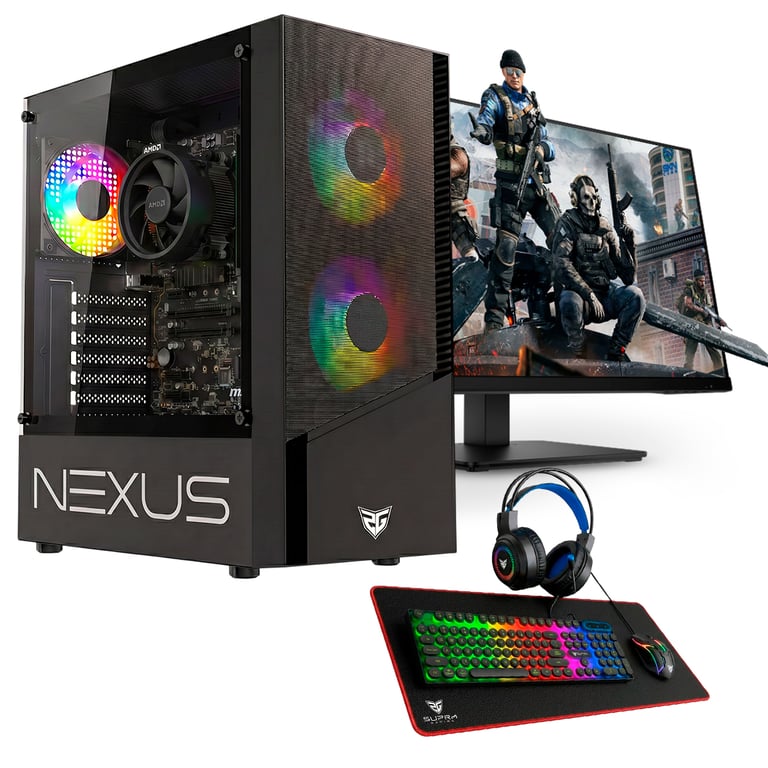 PC Racing Submariner - AMD Ryzen 7 5700G / 32 Go DDR4 / 1 To SSD NVMe + Écran 27  FullHD + Pack Gaming + Windows 11 Pro - Neuf