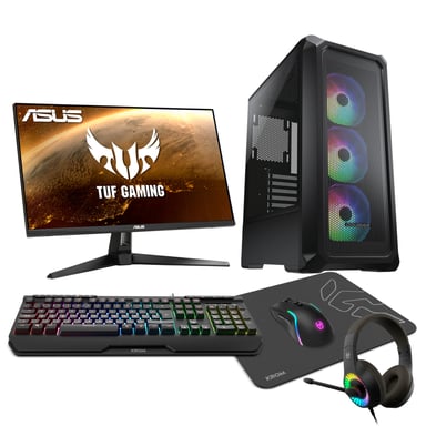 Epical-Q XPlus20 Intel Core i5 11400F, 16GB, 1TB SSD +1TB HDD, RTX 3050, Windows 11 Home + Monitor 24" + Combo Gaming