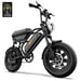Bicicleta Eléctrica | URLIFE | T16 | 500W 48V13Ah 16'' Frenos de Disco eBike - Negro