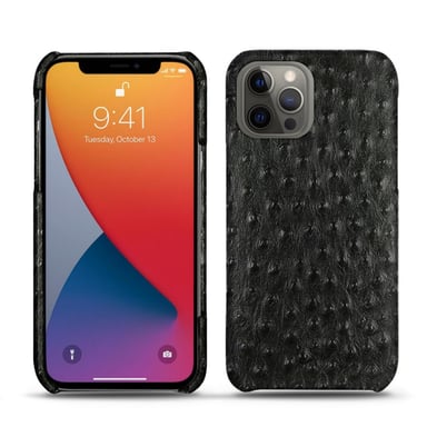 Coque cuir Apple iPhone 13 Pro Max -  - Noir - Cuir Abaca