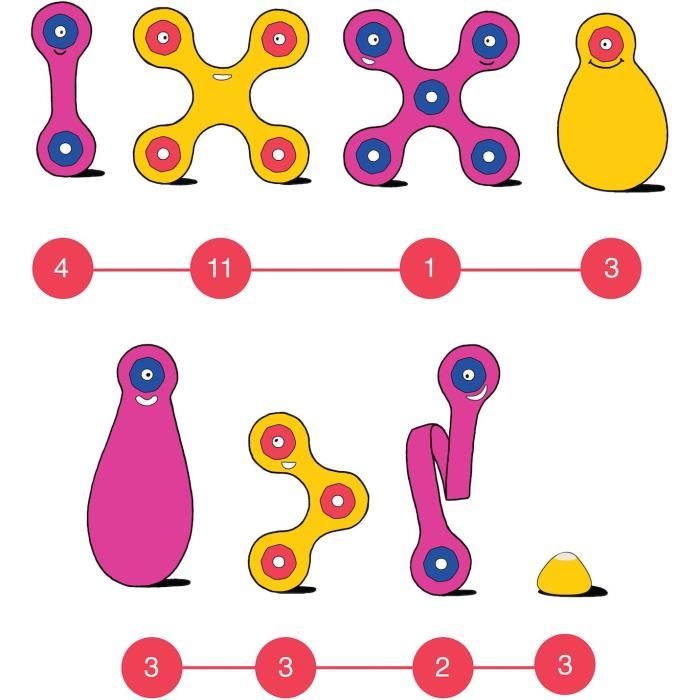 Jeu de construction magnétique Clixo Crew Pack 30 pièces et - vue 6