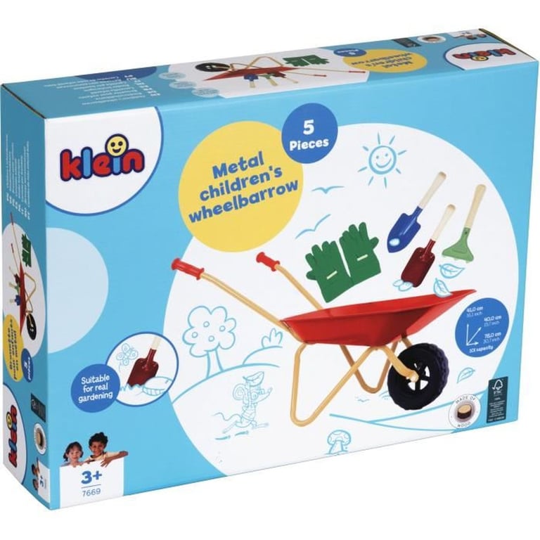 Brouette en métal KLEIN 7669 Avec 3 outils et 1 paire de gants Dès - vue 2