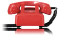 Teléfono fijo retro vintage con dial giratorio