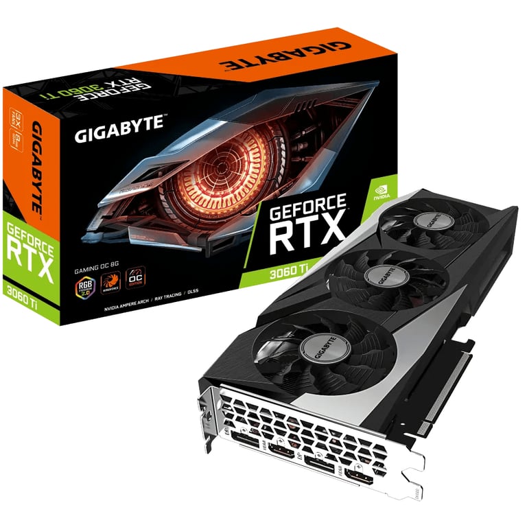 GIGABYTE GAMING GeForce RTX 3060 Ti OC 8G (rev. 2.0) NVIDIA 8 Go GDDR6 - Neuf