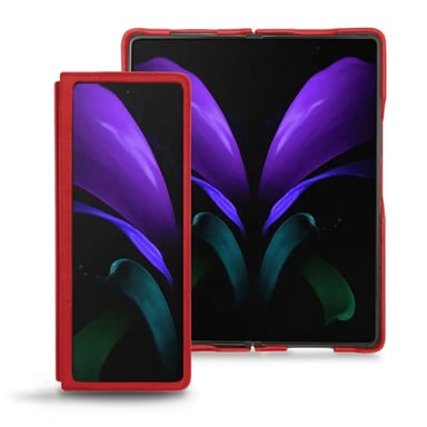 Coque cuir Samsung Galaxy Z Fold2 -  - Rouge - Cuir lisse premium
