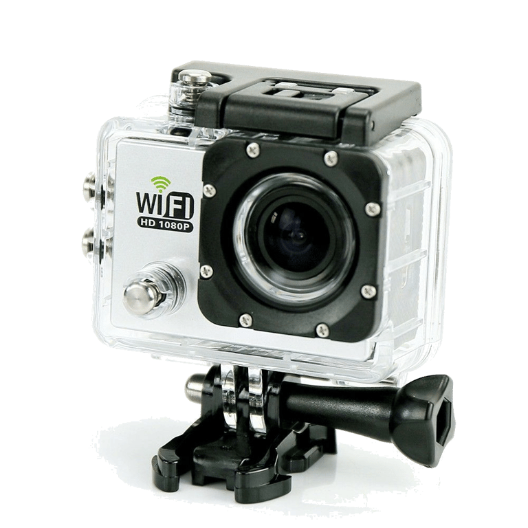 Camera Embarquée Sports Wi-Fi LCD Caisson Étanche Waterproof 12 Mp HD Blanc 64Go Plastique YONIS