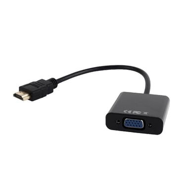 Gembird A-HDMI-VGA-03 câble vidéo et adaptateur 0,15 m HDMI Type A (Standard) VGA (D-Sub) Noir