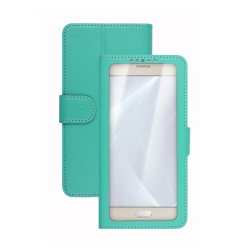 Celly Unica View funda para teléfono móvil 11,4 cm (4.5'') Folio Turquesa