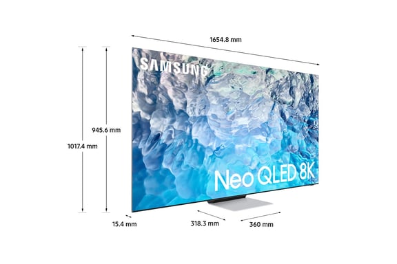 Samsung QE75QN900B 190,5 cm (75'') 8K Ultra HD Smart TV Wifi Acier inoxydable