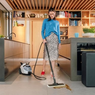 Kärcher SC 5 EasyFix IRON PLUG Limpiador a vapor 1,5 L 2250 W Negro, Blanco