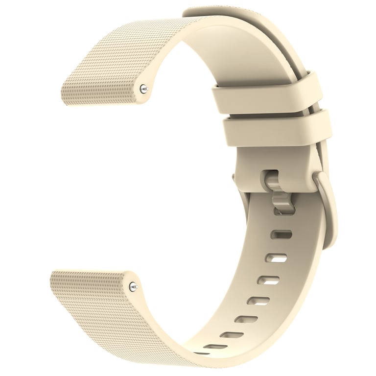 imoshion Bracelet sport en silicone avec boucle - Connexion universelle 22 mm - Beige - Neuf