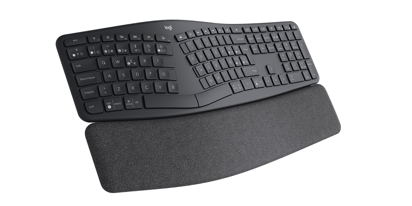 Logitech Ergo Series ERGO K860 for Business Clavier full size sans fil 2.4 GHz Bluetooth 5.0 LE QWERTY Espagnol Europe - vue 3