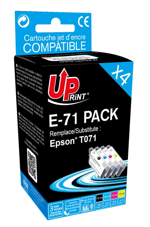 Pack UPrint compatible EPSON T0715 4 cartouches Neuf