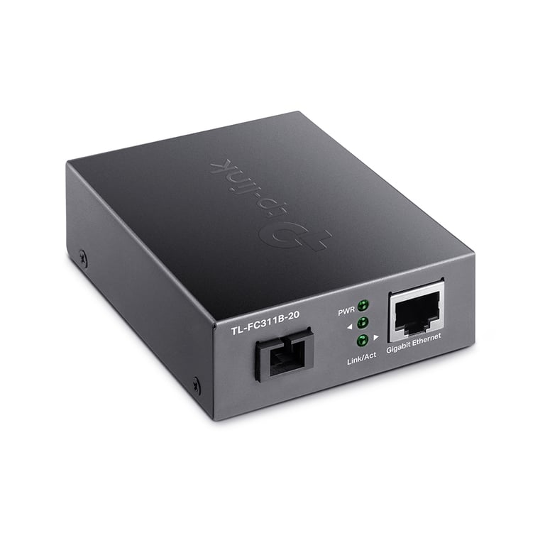 TP-Link TL-FC311B-20 convertisseur de support réseau 1000 Mbit/s Monomode Noir - Neuf