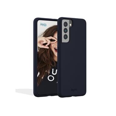 JAYM - Coque Silicone Premium Bleue pour Samsung Galaxy S22 Ultra -100% Silicone et Microfibre - Renforcée et Ultra Doux