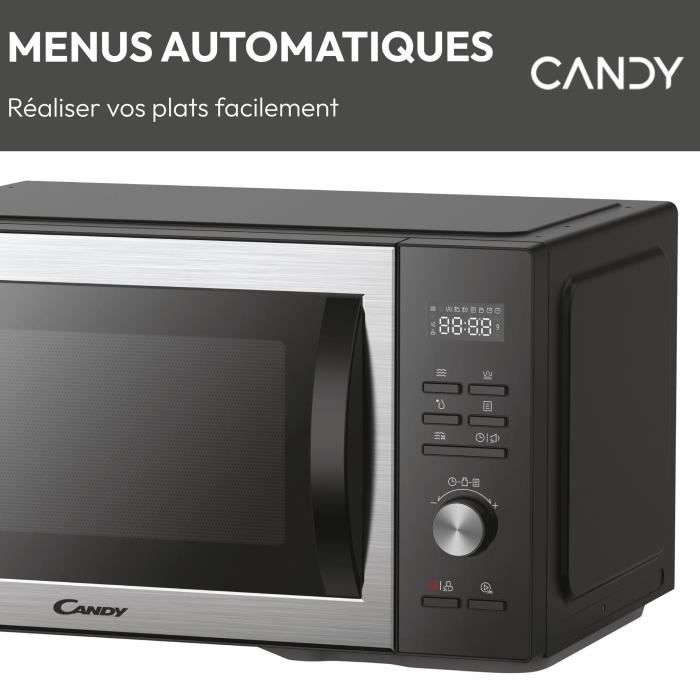 Micro-ondes Gril  Essenza CMGA31EDLB 1000W 31L Digital Noir - Fonction Nettoyage Auto - 5 Niveaux de Puissance -10 Menus Auto - Neuf