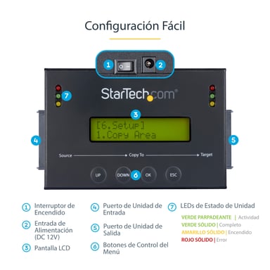StarTech.com Duplicatore autonomo di dischi rigidi 1:1 con Image Manager per il backup e il ripristino, archiviazione di più immagini di dischi su un'unità SATA da 2,5/3,5'', HDD/SSD Cloner