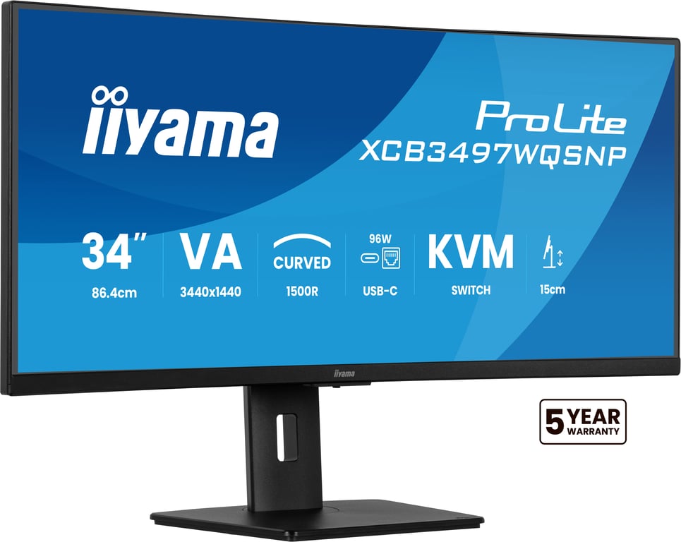 iiyama 34 LED ProLite XCB3497WQSNP B1 - vue 4